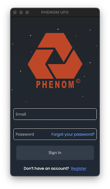 Buzzard App Login Screen